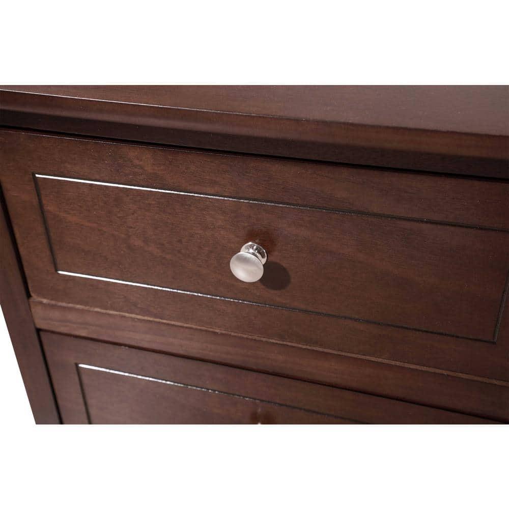 Passion Furniture Daniel 3-Drawer Cappuccino Nightstand (25 in. H x 19 in. W x 15 in. D)