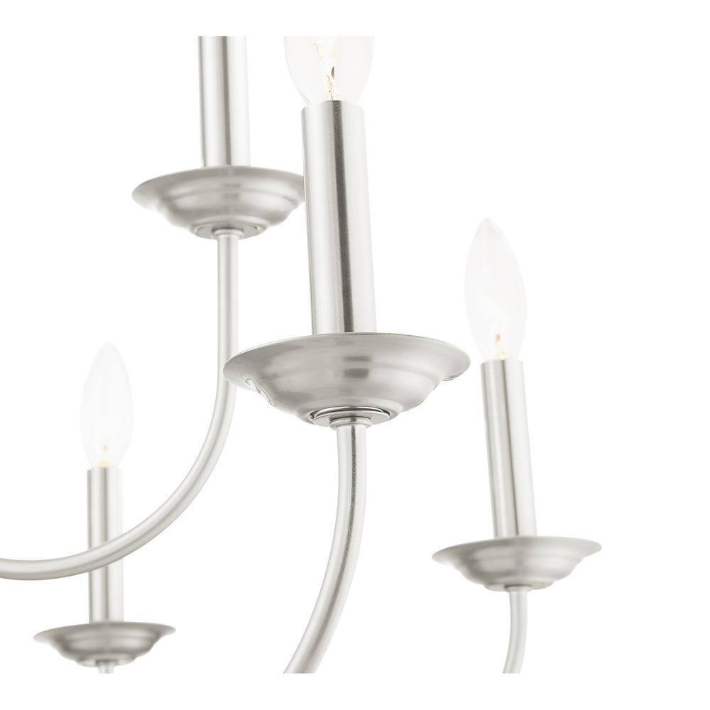 Livex Lighting Estate 9 - Light Chandelier in  Brushed Nickel