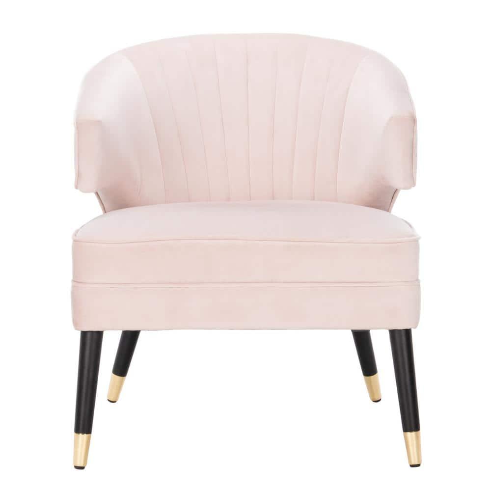 Stazia Wingback Accent Chair - ACH4502 - Blush/Black - Safavieh