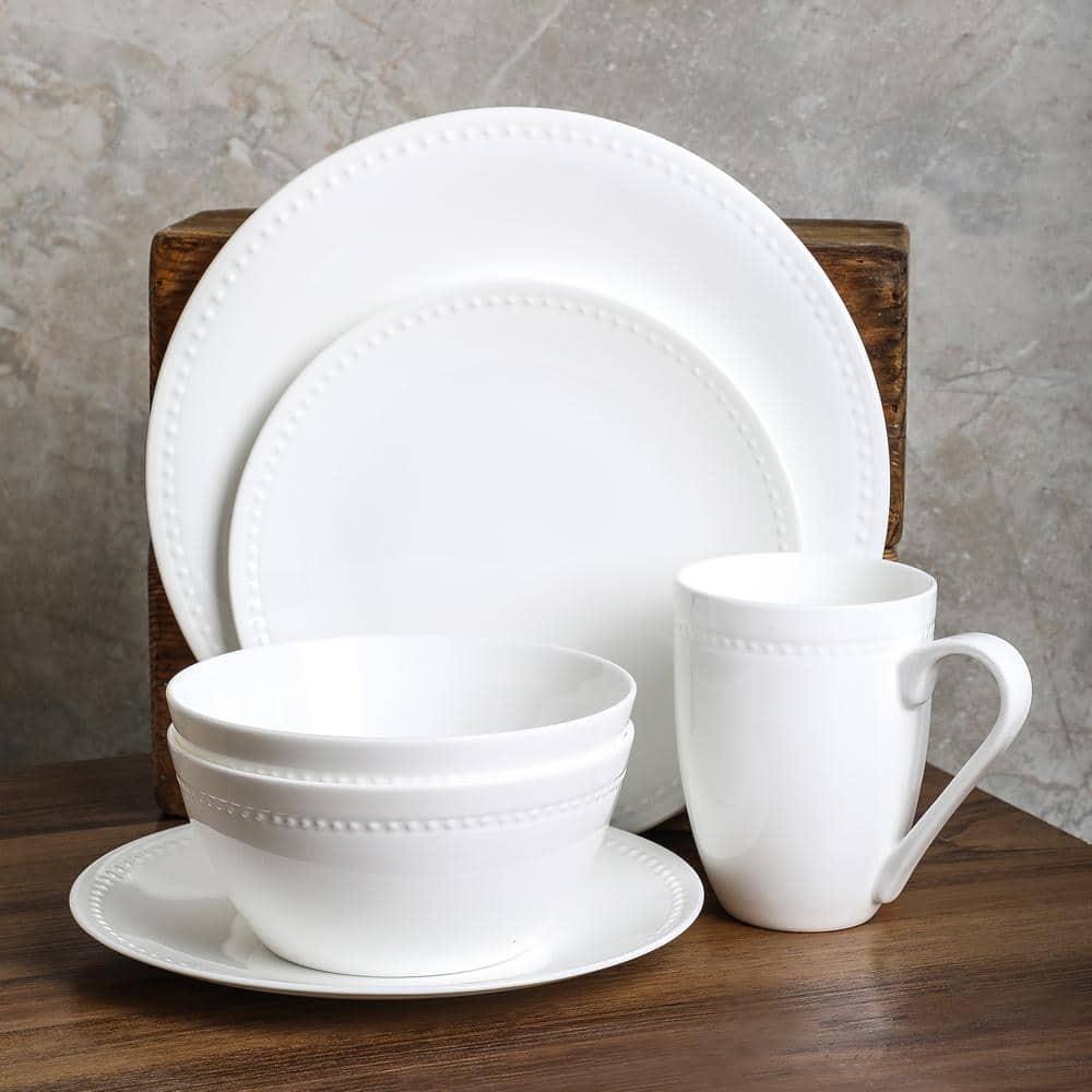 Stone Lain Ava 32-Piece Bone China Dinnerware Set, Service for 8