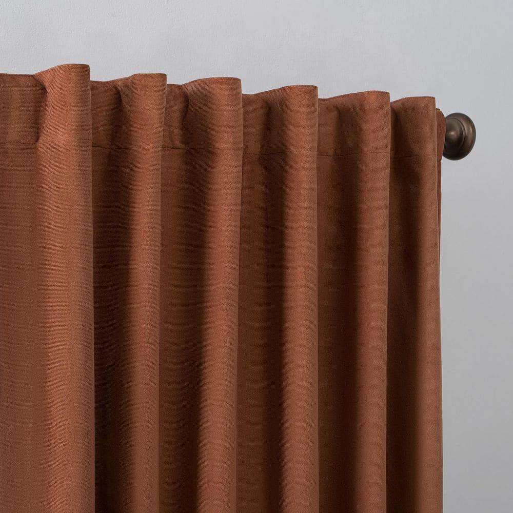 Sun Zero Velvet Noise Reducing Thermal Extreme 100% Blackout Back Tab Curtain Panel