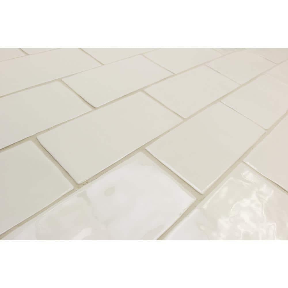 Barcelona 3x6 Blanco Polished Ceramic Subway Wall Tile (5.38 Sq. Ft. / Case)