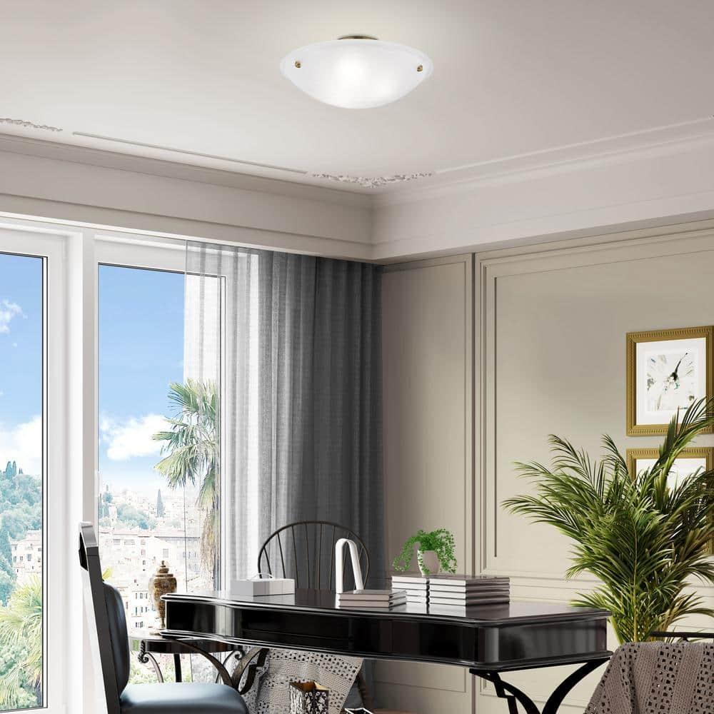 Livex Lighting Oasis 3 - Light Flush Mount in  Antique Brass