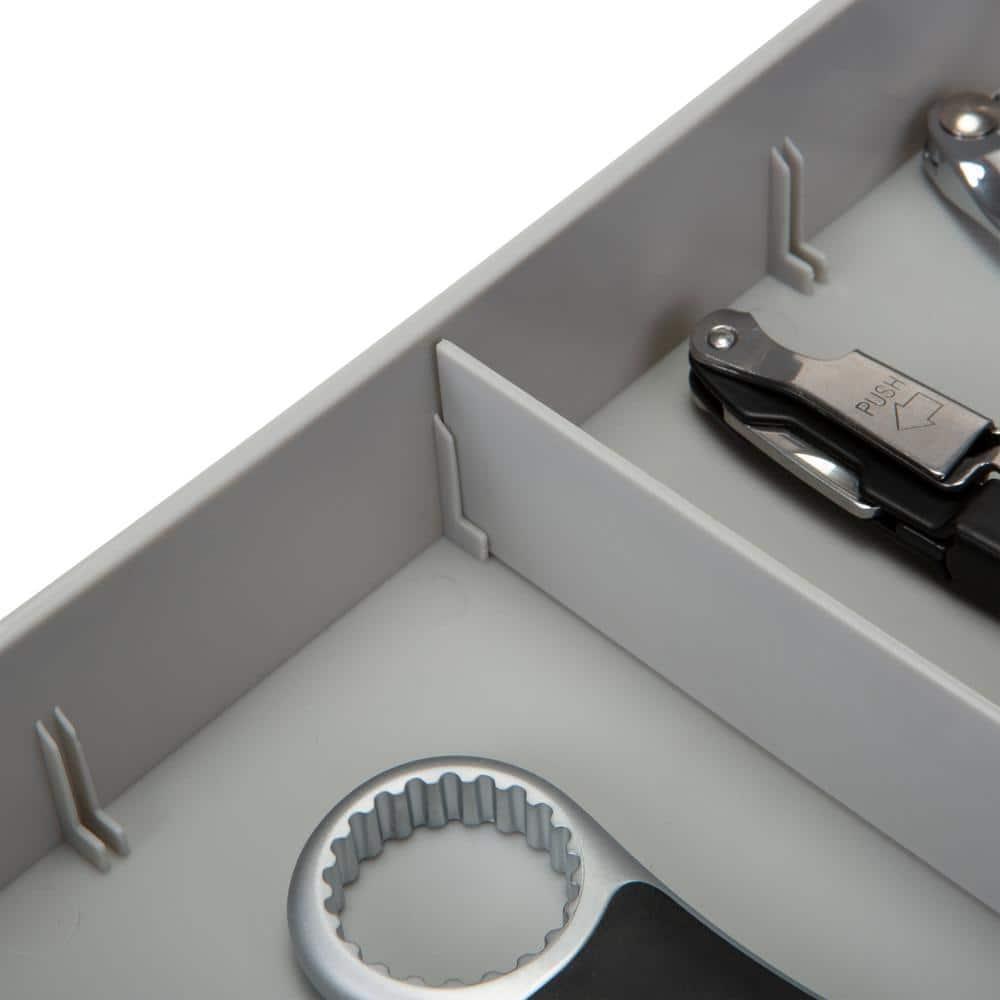 Kitchen Details Adjustable Drawer Organizer in Grey