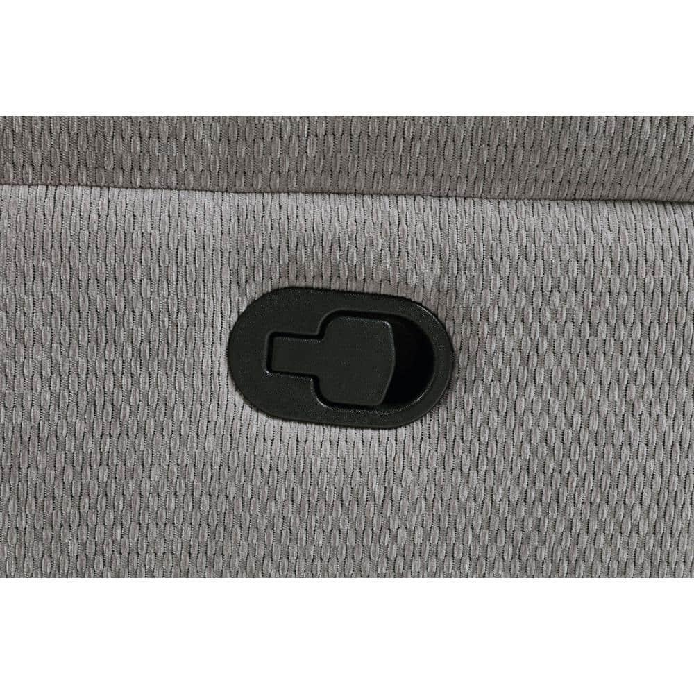 Gilson Chenille Upholstered Reclining Sofa Grey