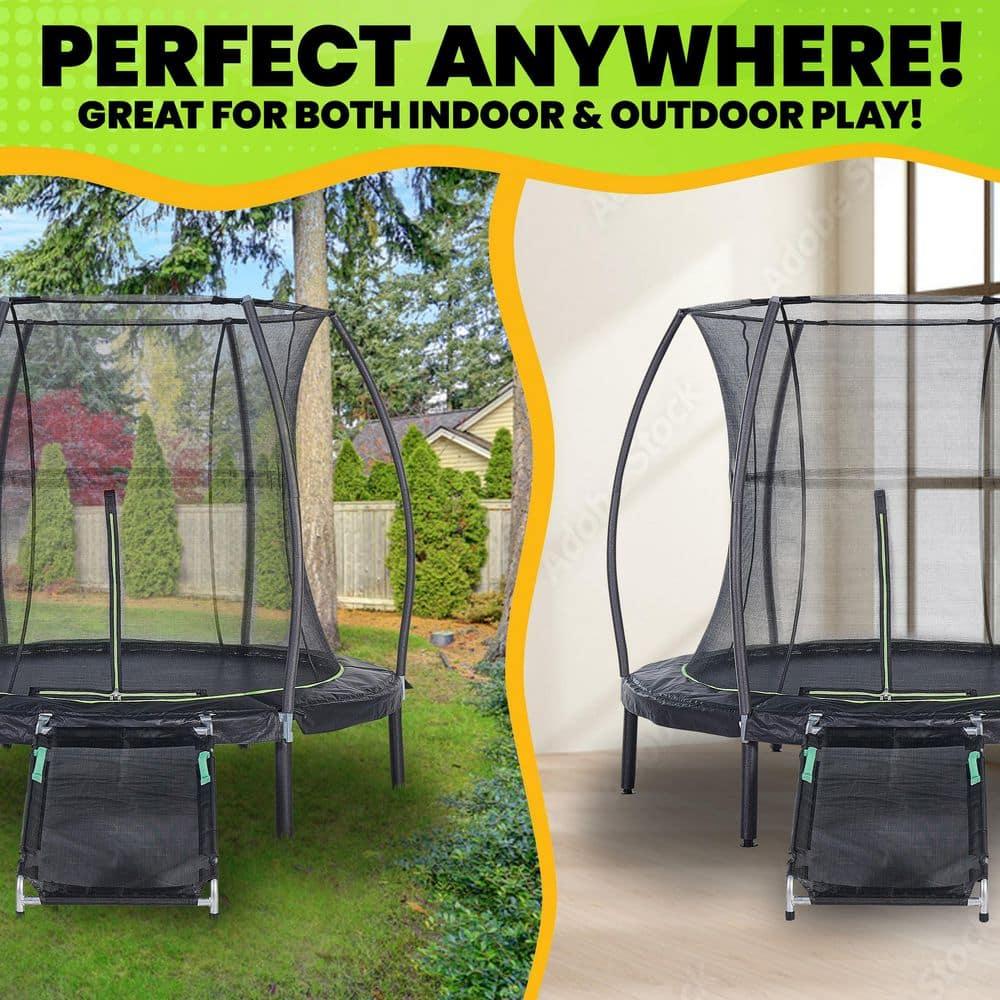 Jumpking Jumpking 7ft Round Trampoline Combo With Jumping Mat Ramp
