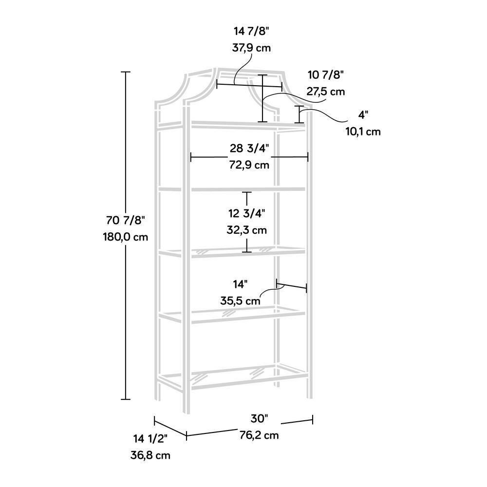 71" Harvey Park Bookcase Black - Sauder