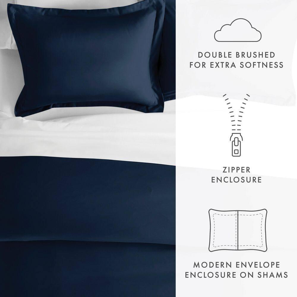 Ienjoy Home Home 3 -Piece Navy Full/Queen Duvet cover Set