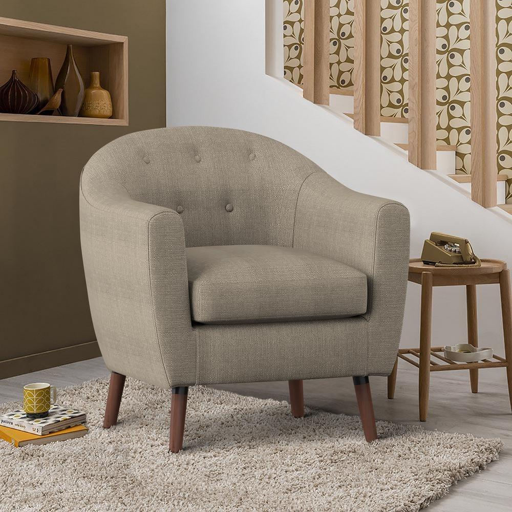 Lexicon Lucille Upholstered Accent Chair in Beige
