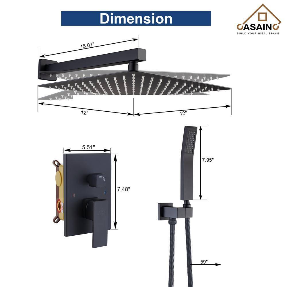 Shower Faucets & Systems All-In-One Kit with Rough in-Valve