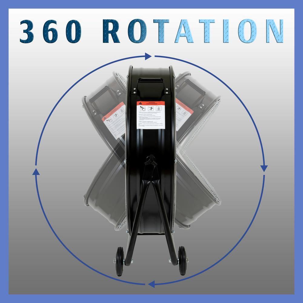 iLIVING 30 Inches High Velocity Drum Fan Industrial, Commercial, (Residential) Air Circulator for Garage, Shop, Patio, Barn, Greenhouse, Speed Control 8300CFM, UL Listed