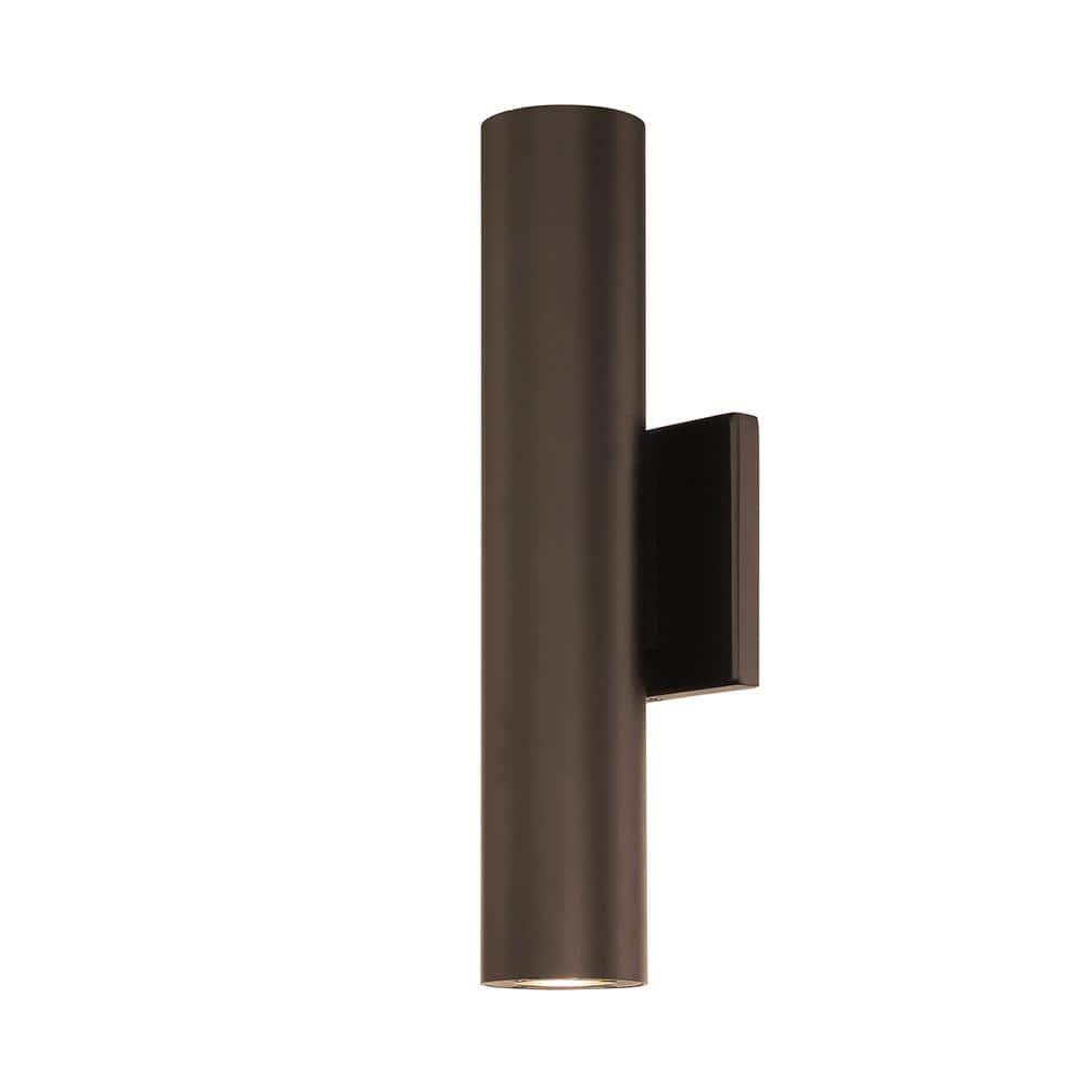 WAC Lighting Caliber 2-Light LED Aluminum Indoor & Outdoor Wall Light in Bronze