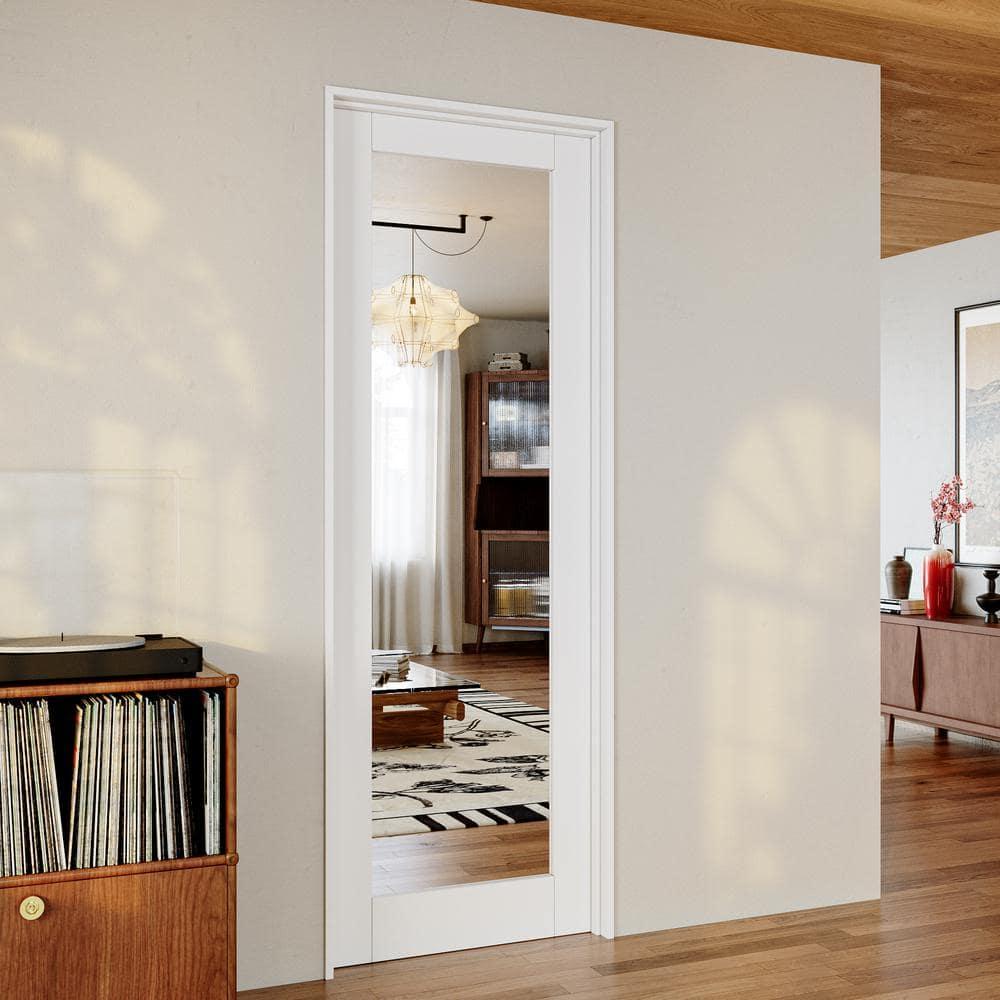 ARK DESIGN 1 Lite Mirrored Prefinished Door Slab Solid Manufactured Wood Core Standard Door