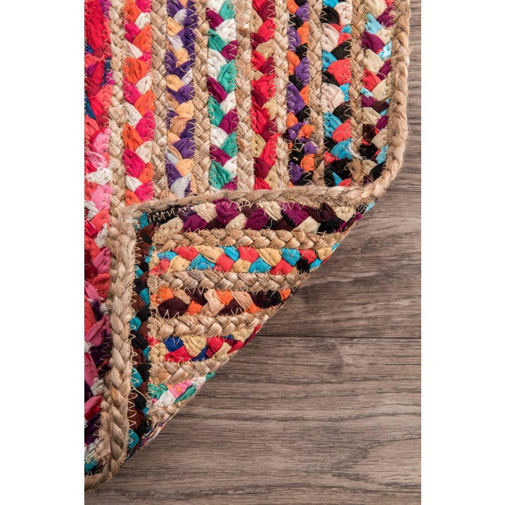nuLOOM Aleen Bohemian Cotton/Jute Area Rug, Runner 2' 6" x 8', Multicolor