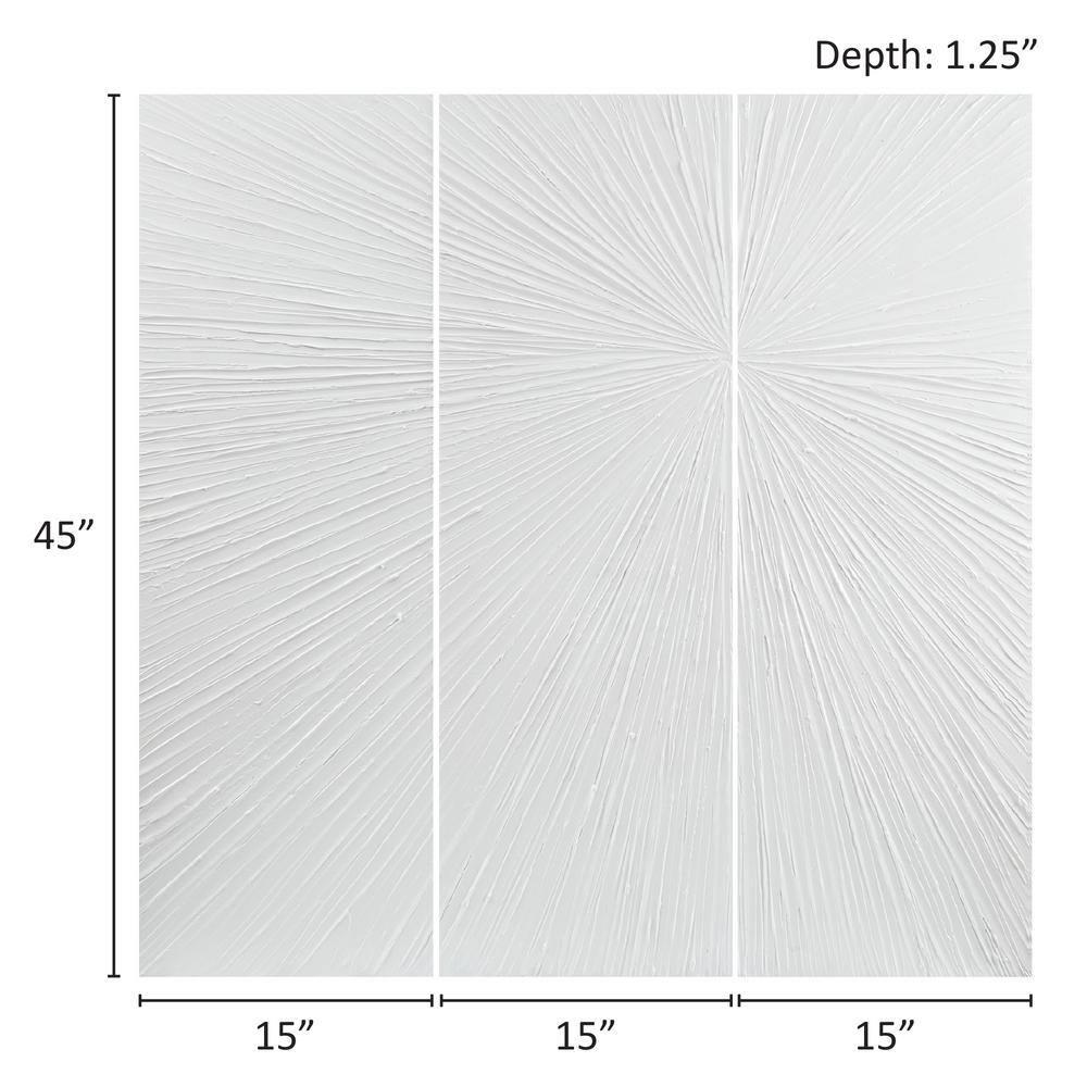Madison Park Signature Sunburst 3-Piece Hand-Painted Resin Wall Art