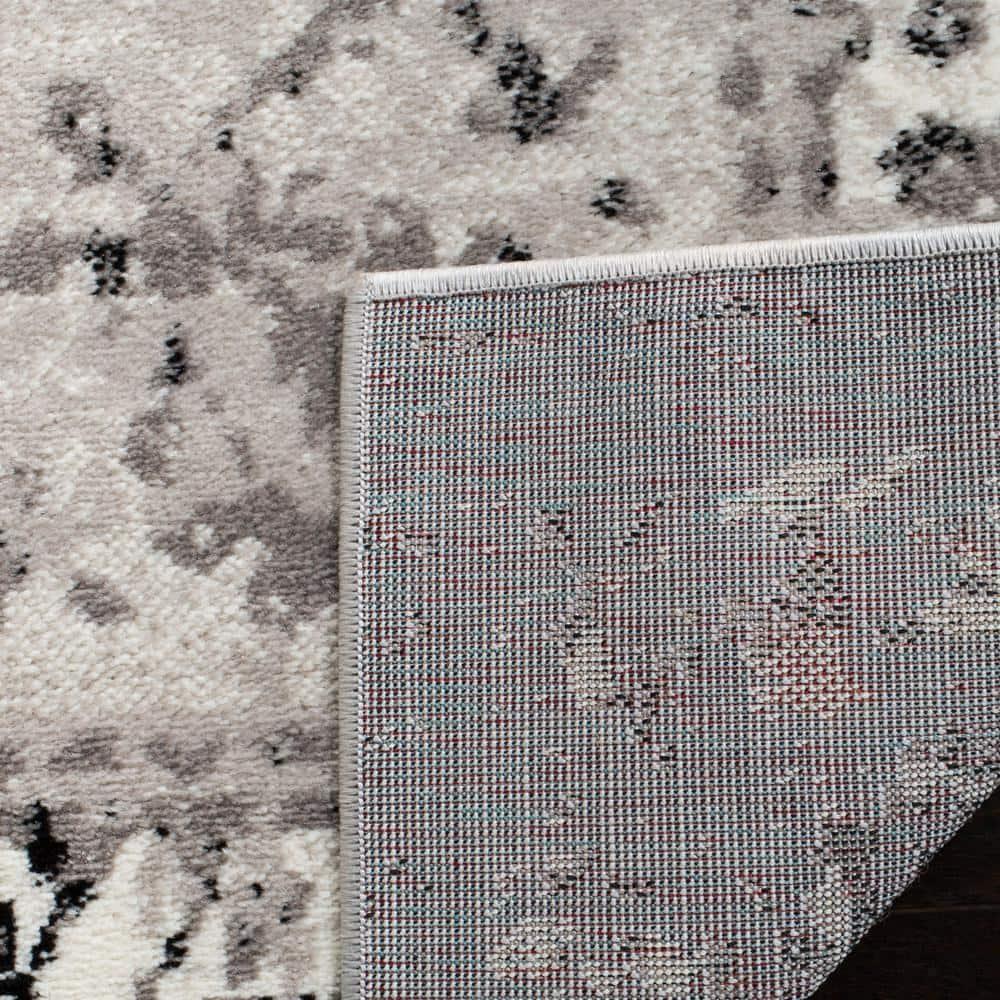 SAFAVIEH Skyler Nikeisha Floral Runner Rug, Grey/Ivory, 2' x 12'