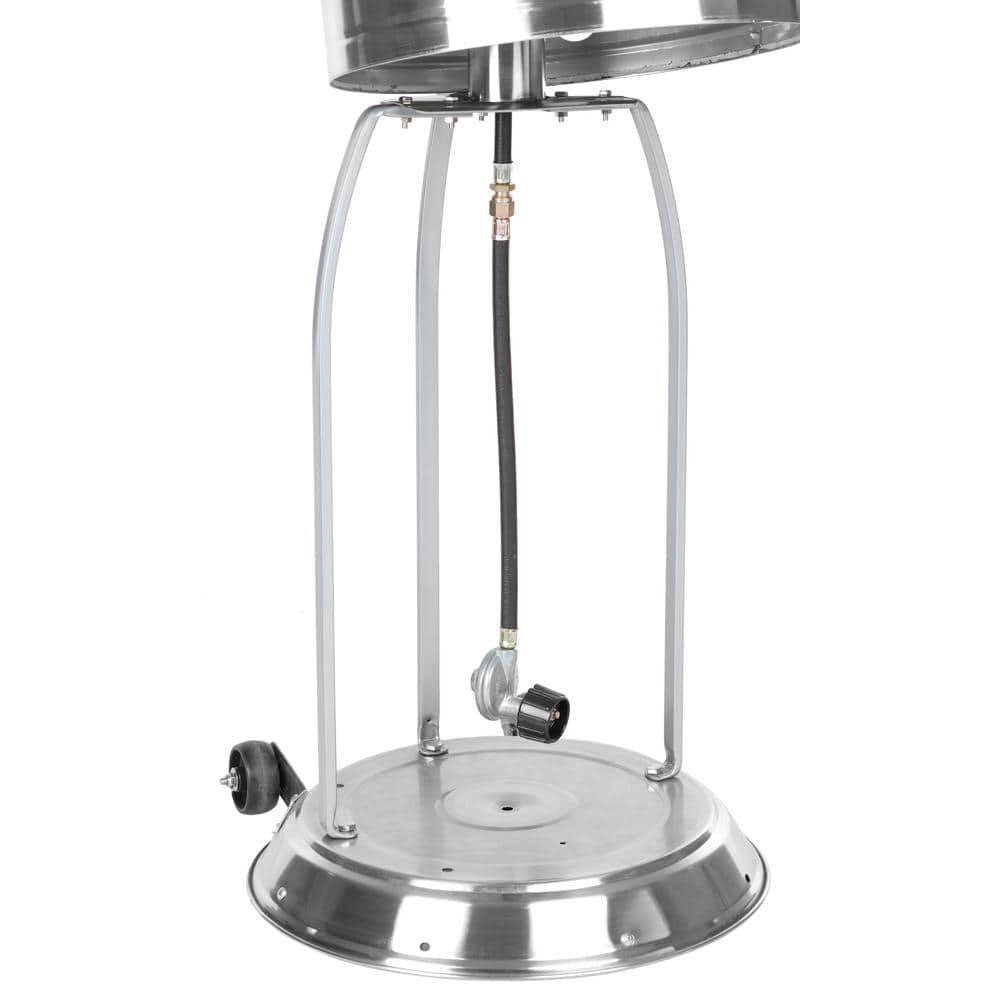 Fire Sense Fire Sense Performance Series Patio Heater with Wheels 50,000 BTU Output-Unpainted Stainless Steel