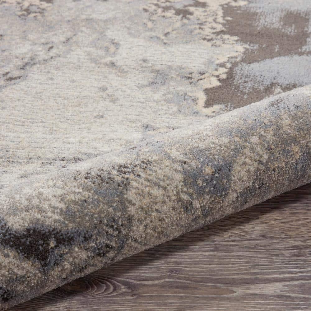 Nourison Maxell Modern Abstract Indoor Area Rug Grey 2'2" x 10'