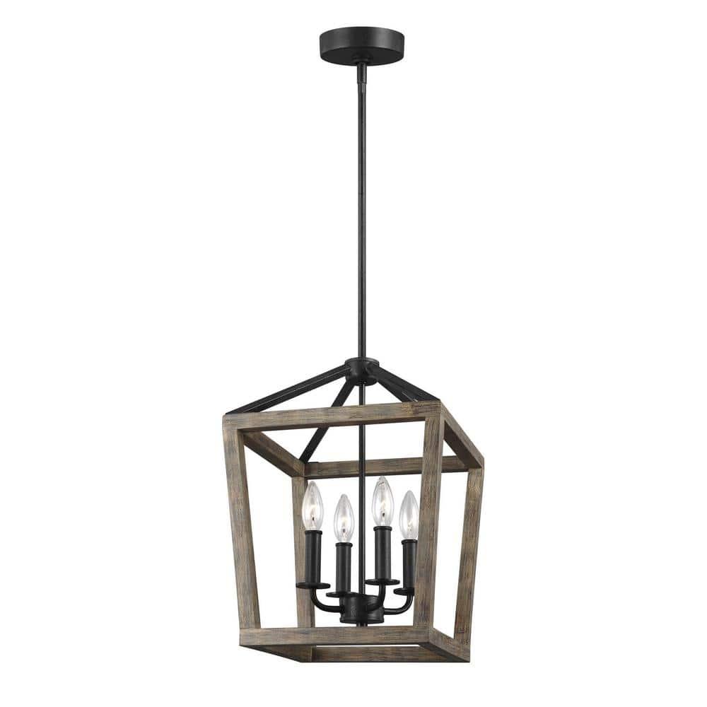 Buford Wood & Iron Chandelier (12"-26")
