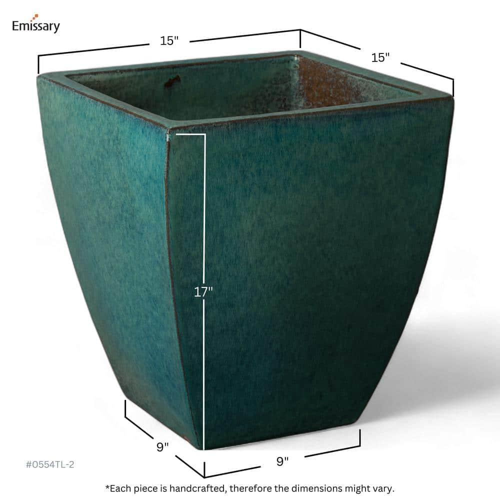 Emissary Lok Planter 15" x 17" - Teal