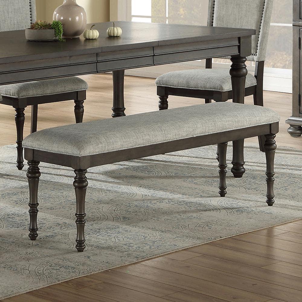 19" Linnett Bench Gray - Steve Silver Co.