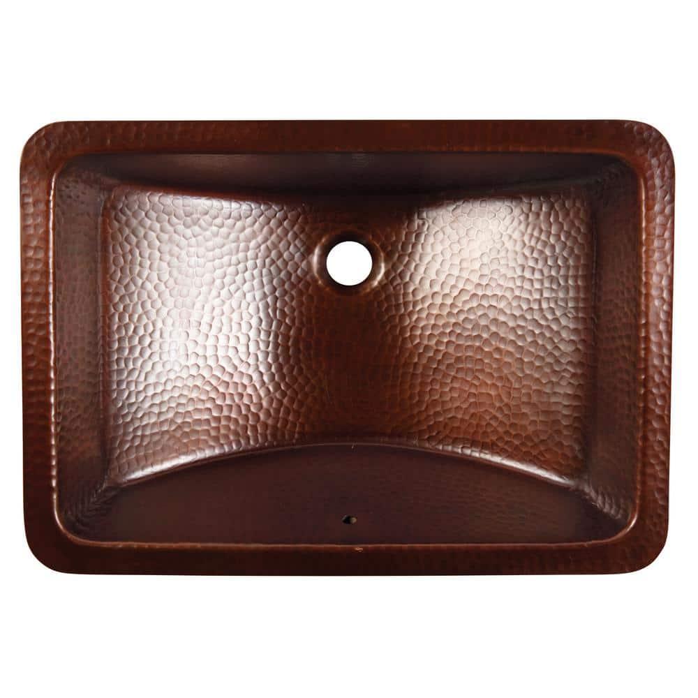 Sinkology Curie 21" Undermount Bathroom Sink in Copper SB206-21AG