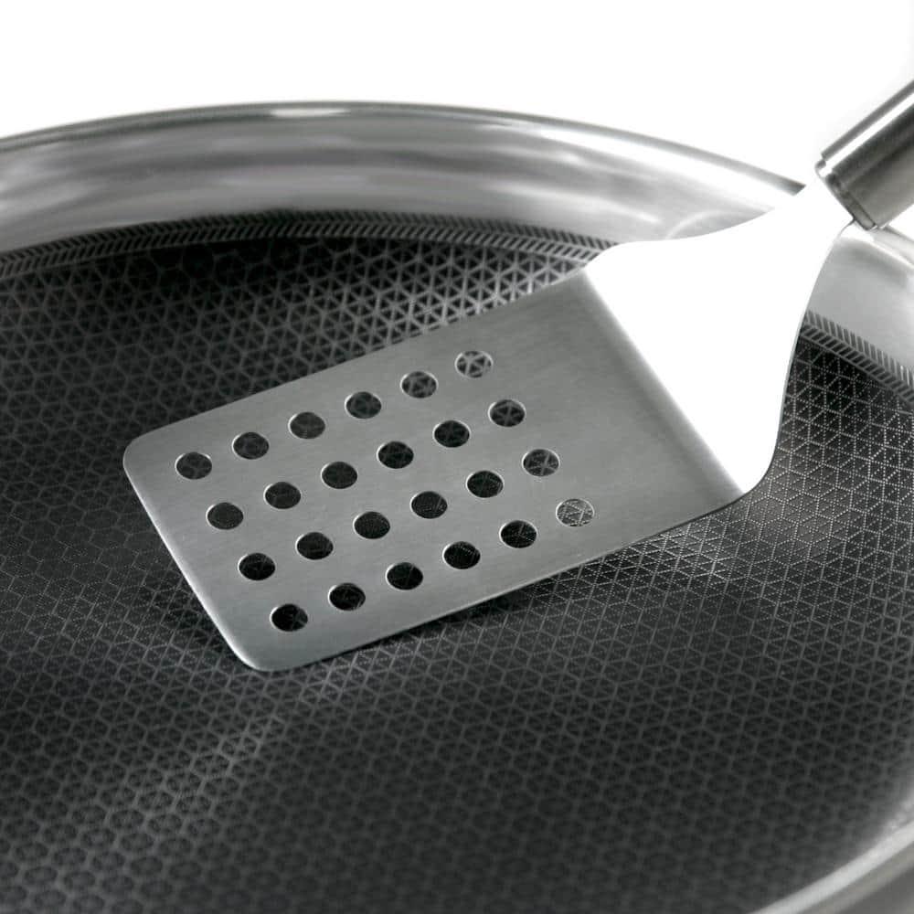 Black Cube by Frileing Hybrid Quick Release Stainless Steel 11" Saute Pan with Helper Handle and Lid