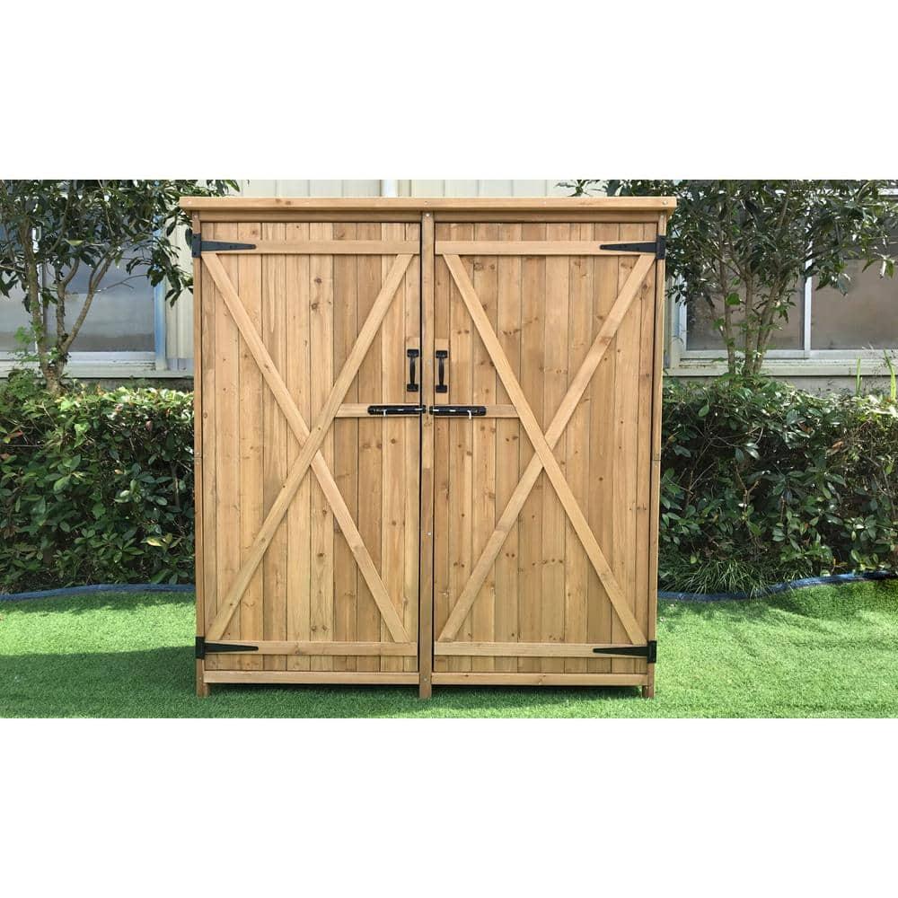Hanover 5 ft. W x 1 ft. 5 in. D Solid Wood Storage Shed