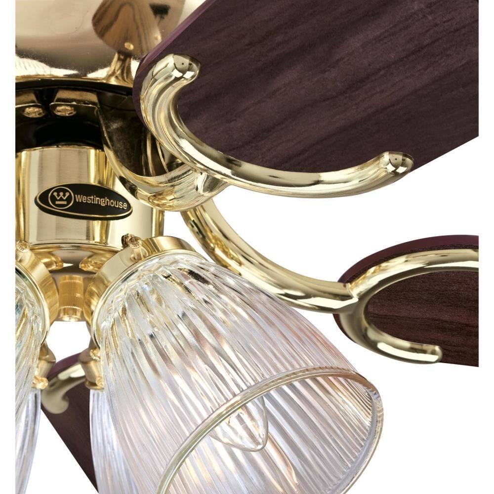 Westinghouse Contempra IV 52 in. Polished Brass Brown LED Indoor Ceiling Fan