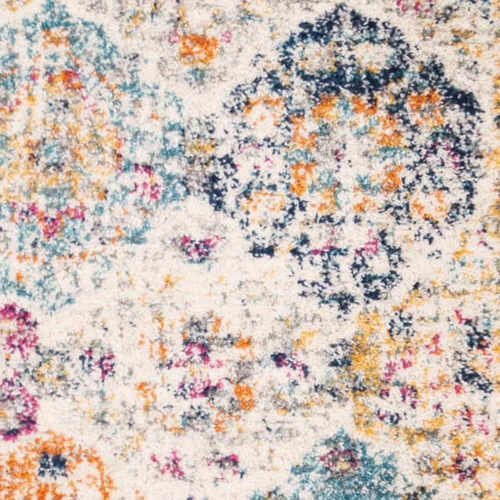 Madison MAD611 Power Loomed Indoor Runner Rug - Cream/Multi - 2'3"x6' - Safavieh