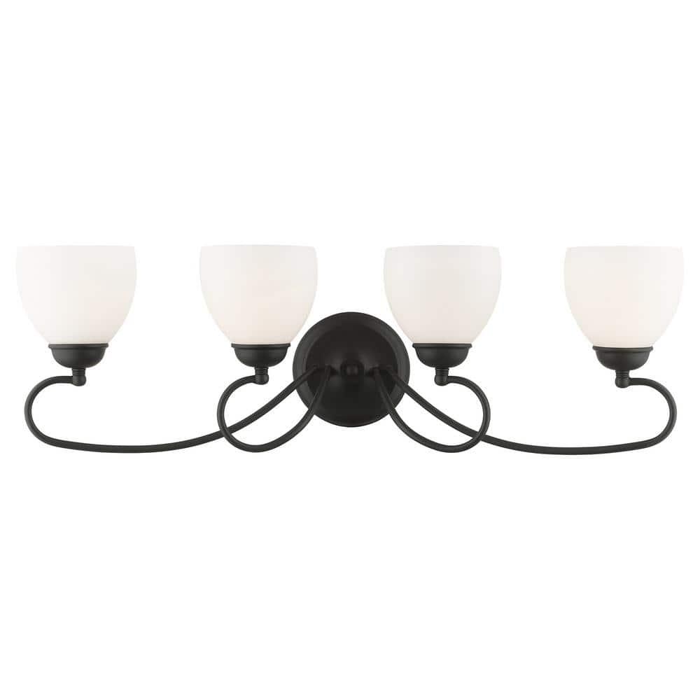 Livex Lighting Brookside 4 - Light Vanity in  Black