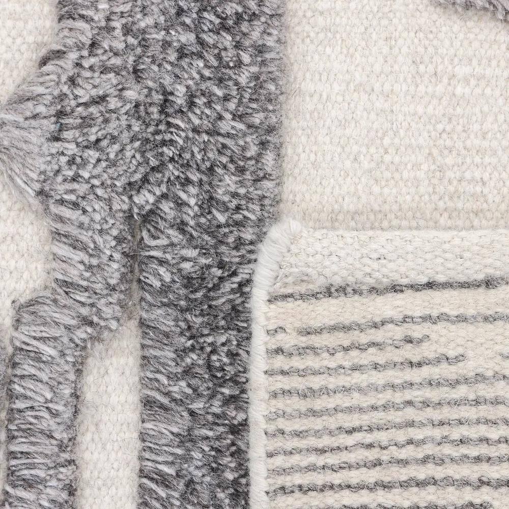 Solo Maverick Hand-Knotted Gray Wool & Viscose 8' x 10' Area Rug