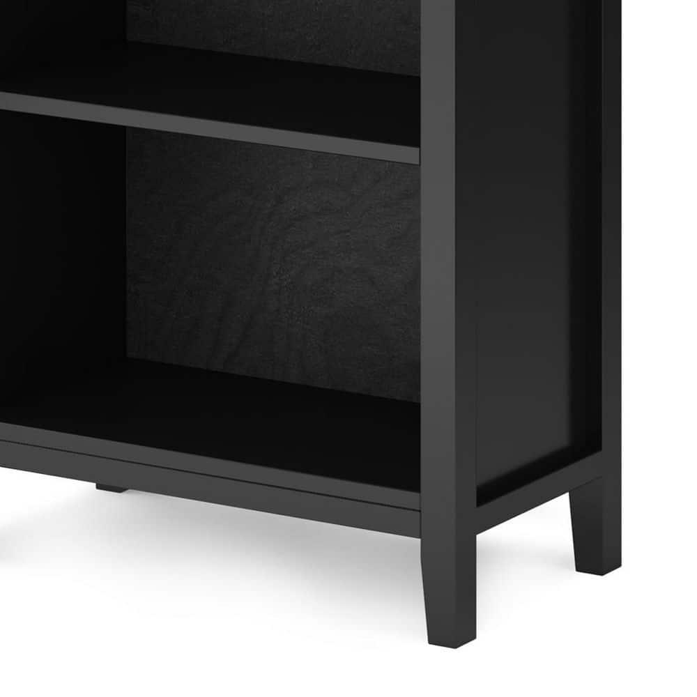 Simpli Home Artisan SOLID WOOD 72 inch x 26 inch Contemporary 5 Shelf Bookcase in Black