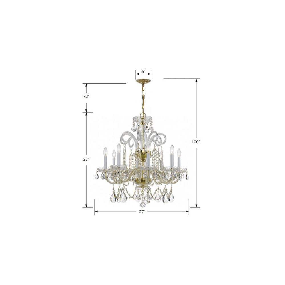 Traditional Crystal 5008-PB-CL-MWP Chandelier