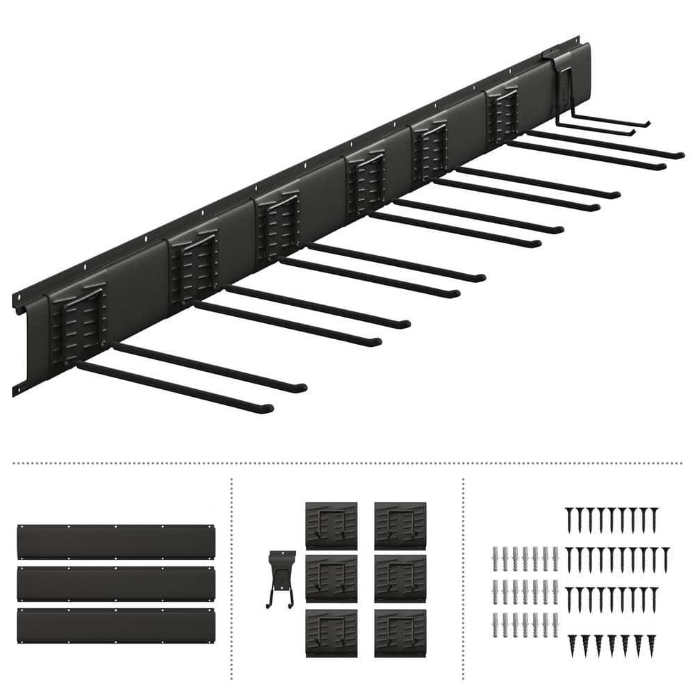 Garage Shelving Wall Organizer for Sports Equipment or Yard Tools - Ski or Snowboard Wall Mount - Storage Rack with 265lbs Capacity by Rad Sportz