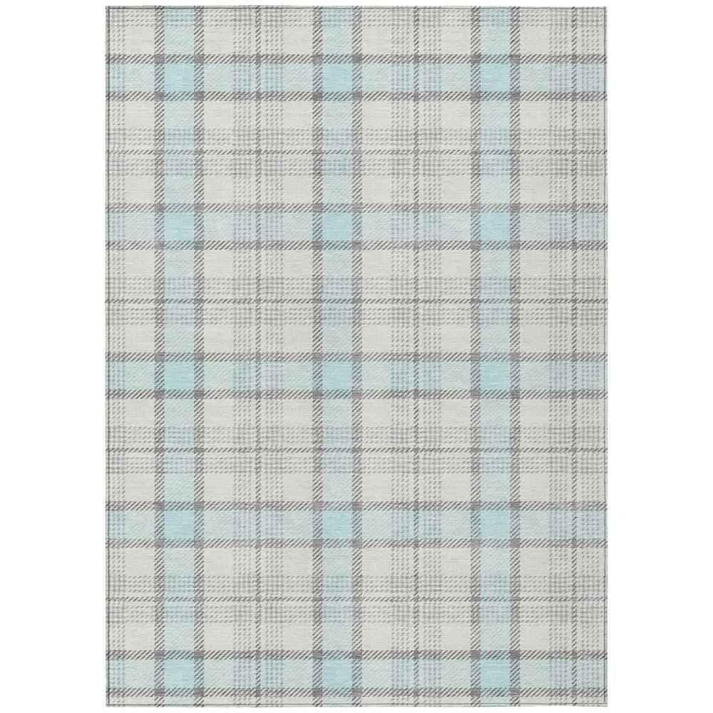 Machine Washable Indoor/Outdoor Chayden ACN1052 Sky Rug