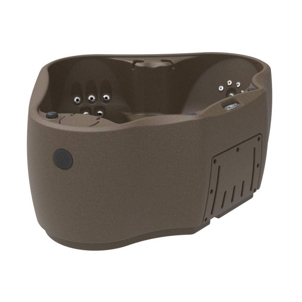 AquaRest Discover AR300 Premium 2-Person 20-Jet Oval Plug & Play Hot Tub with Ozonator, LED Waterfall and Stainless Steel Heater