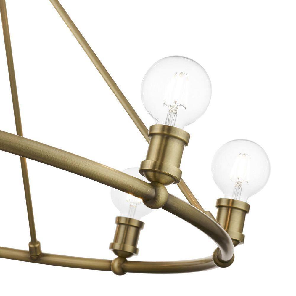 Livex Lighting Lansdale 8 - Light Chandelier in  Antique Brass