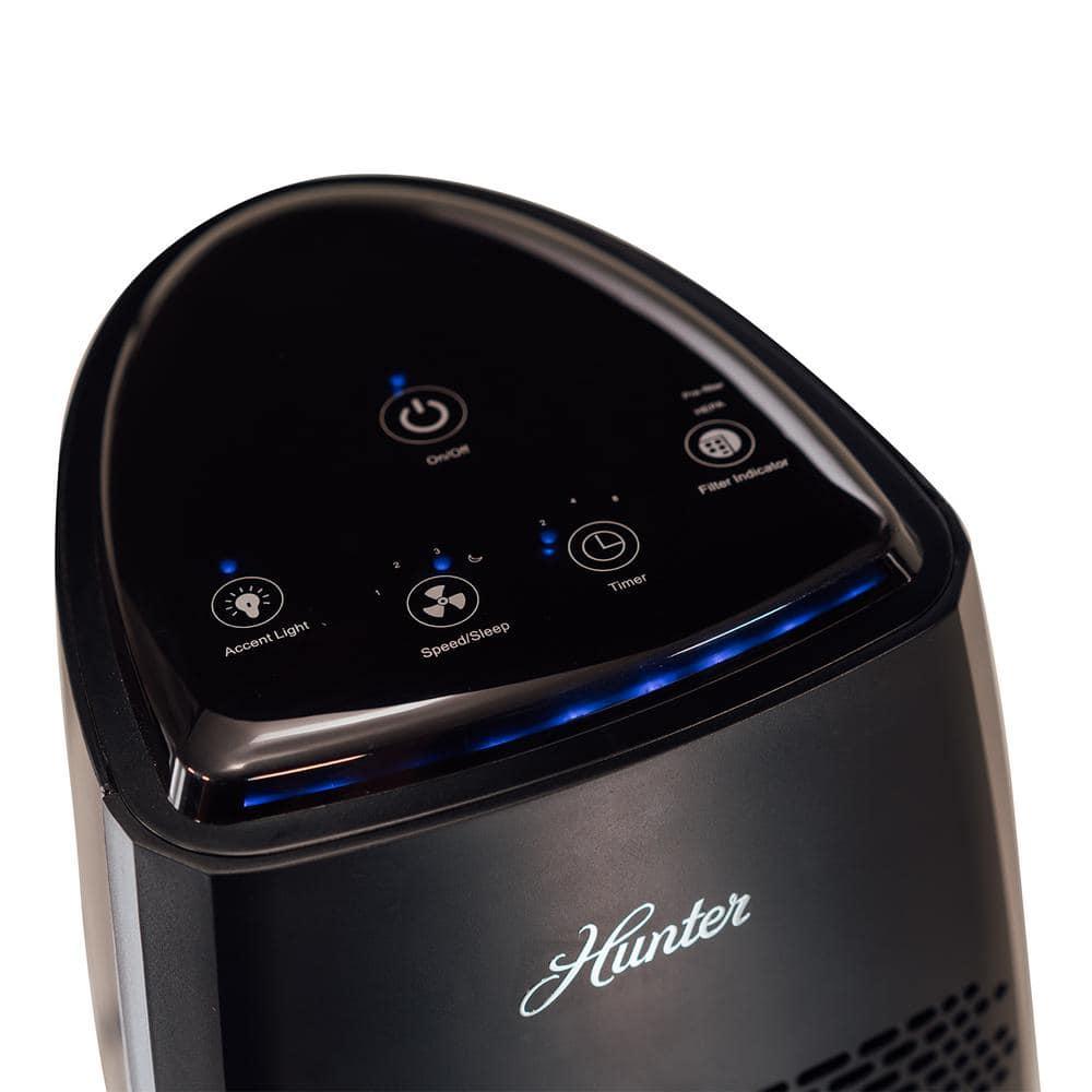 Hunter Fan HP600 Tall Tower Air Purifier, Black