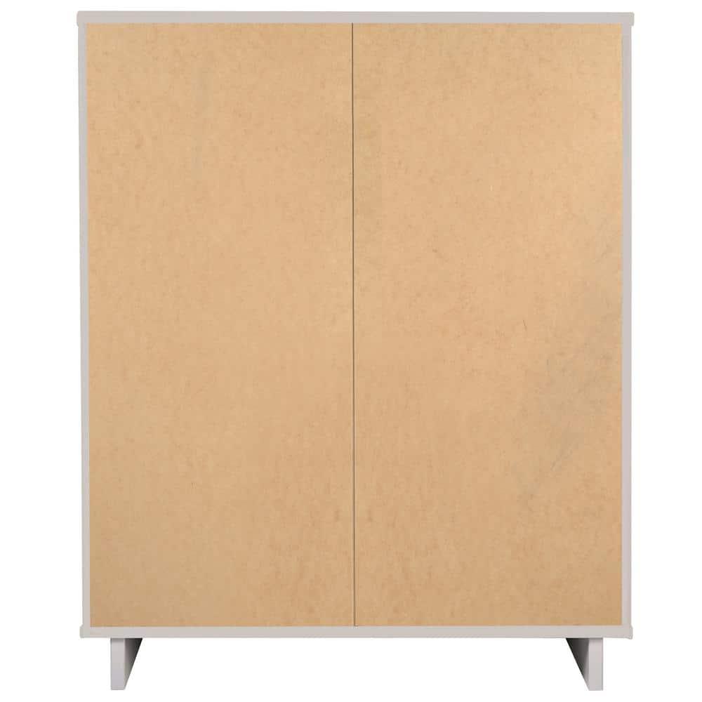 Manhattan Comfort Tall Granville Modern 5 Drawer Dresser Light Gray: Wood Frame, Spot Clean, Anti-Tip Hardware
