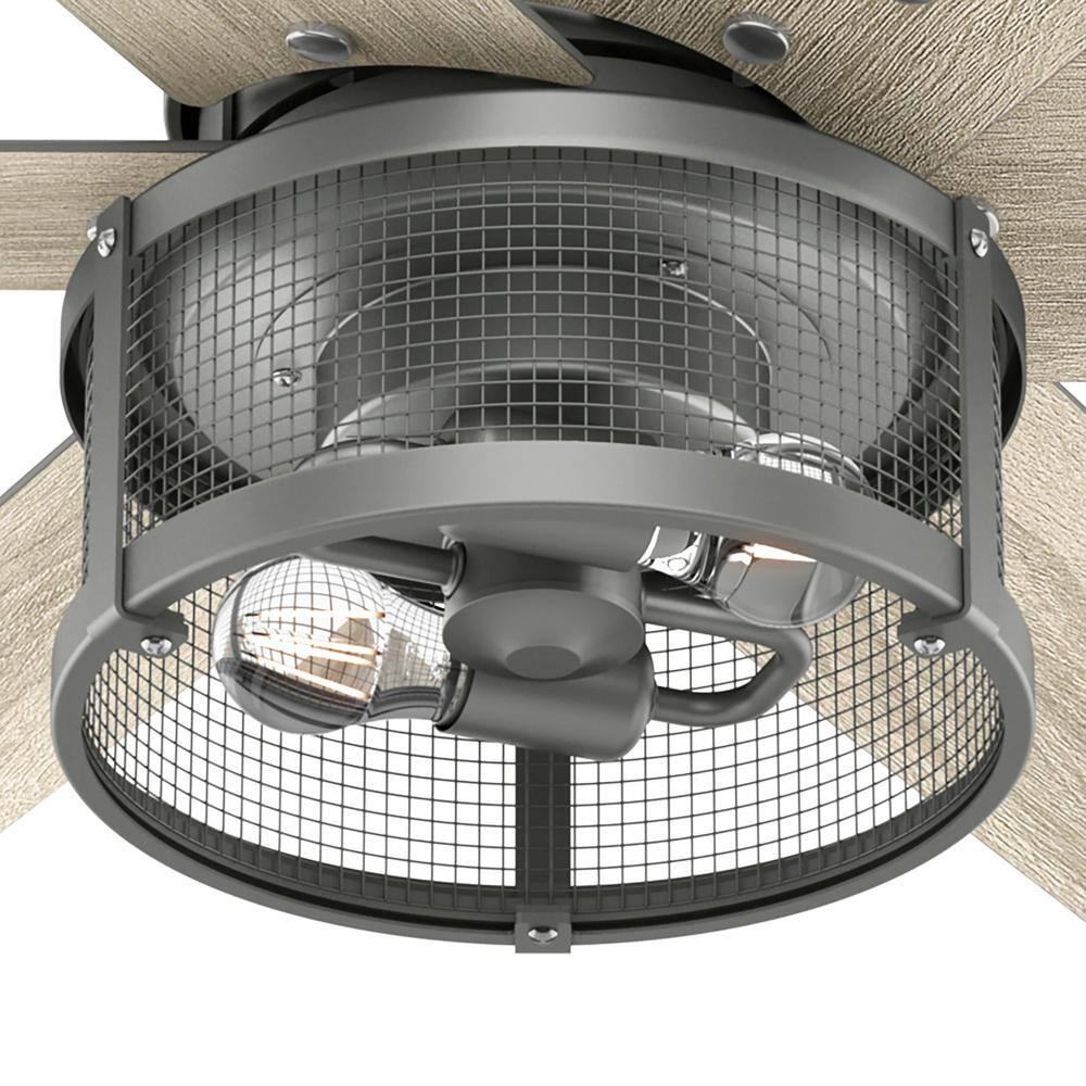 52" Houston 6 - Blade Ceiling Fan With LED Light Kit And Handheld Remote