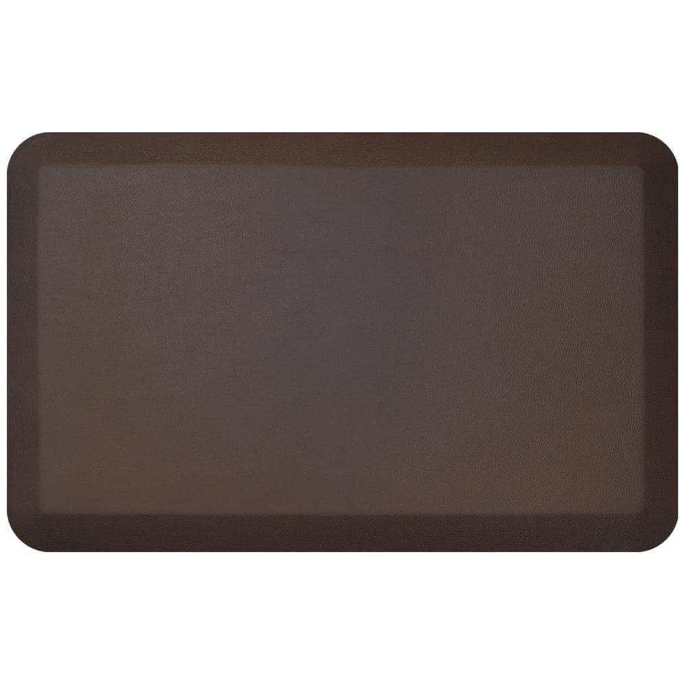 GelPro Designer Comfort Collection Traditional Kitchen Mat, 20" x 32", Leather Grain Black