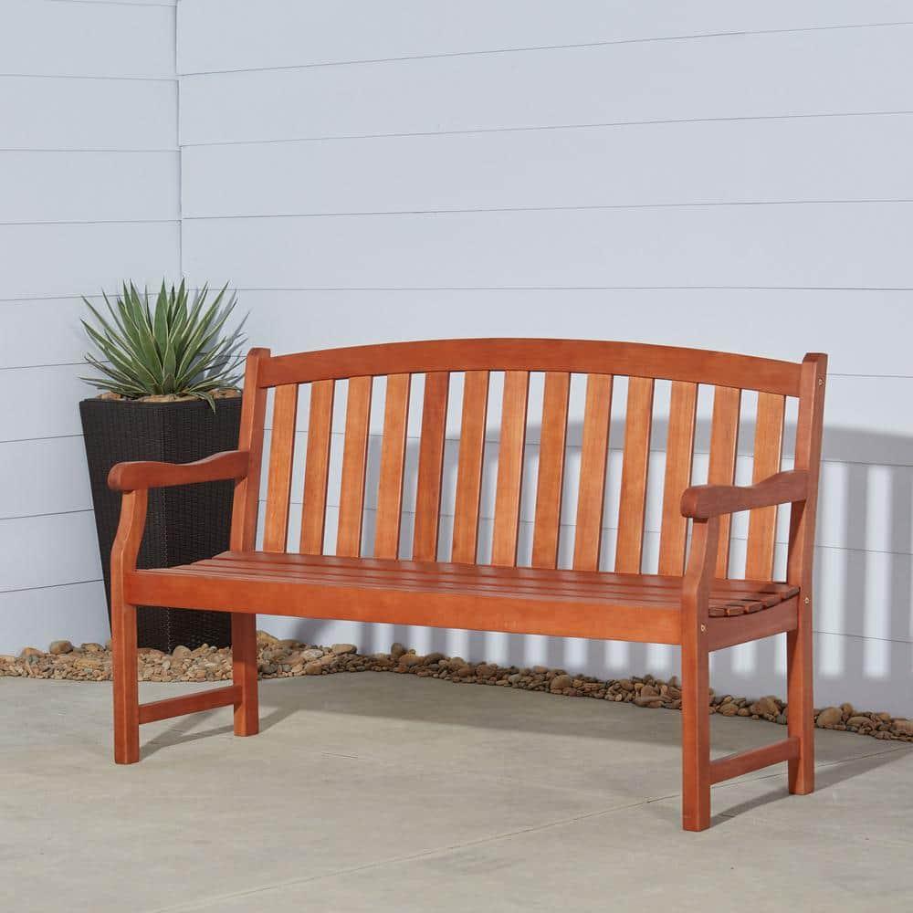 City Supply Center Wood Outdoor Bench
