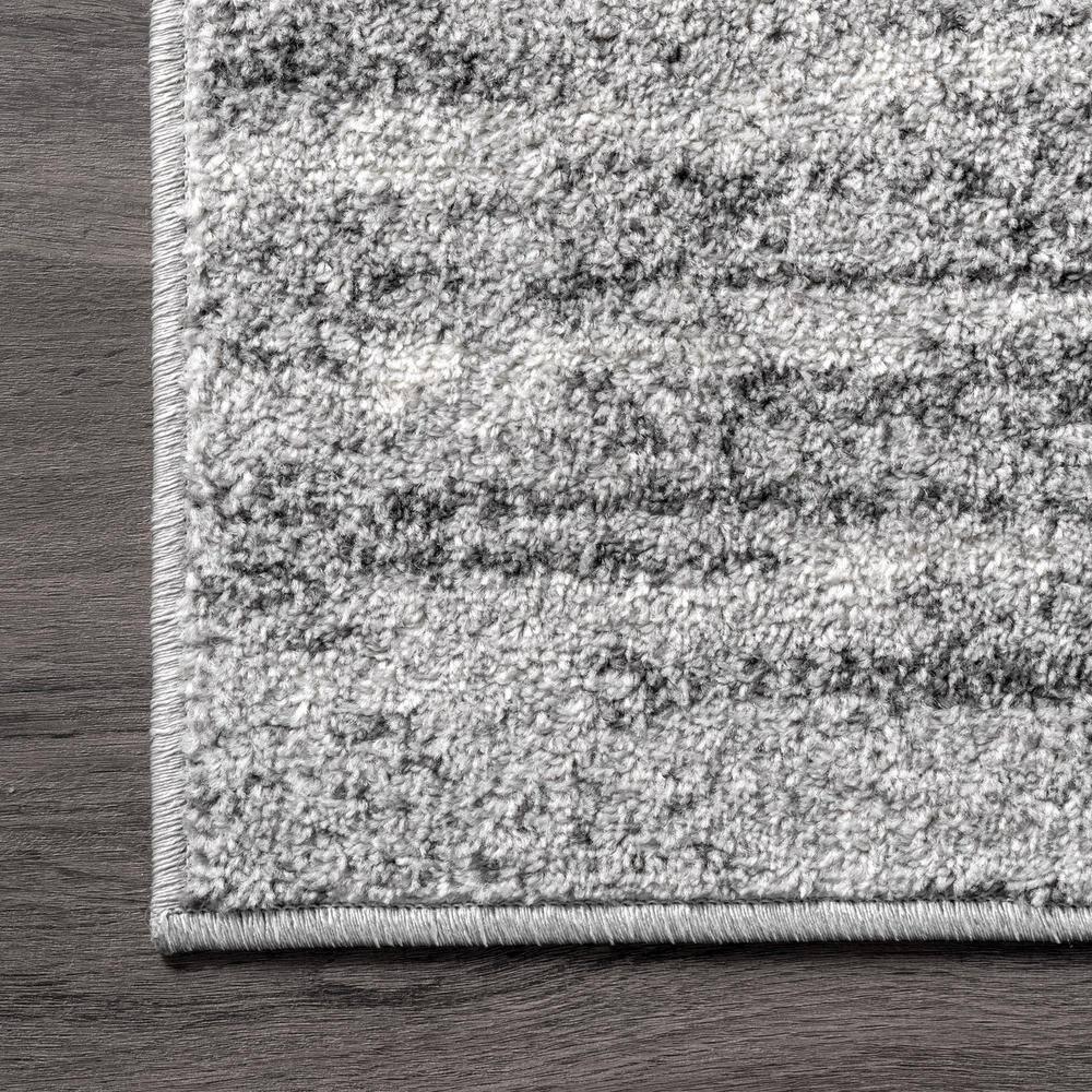 2'6"x12' Runner Sherill Ripple Modern Abstract Living Room or Bedroom Area Rug Gray - nuLOOM