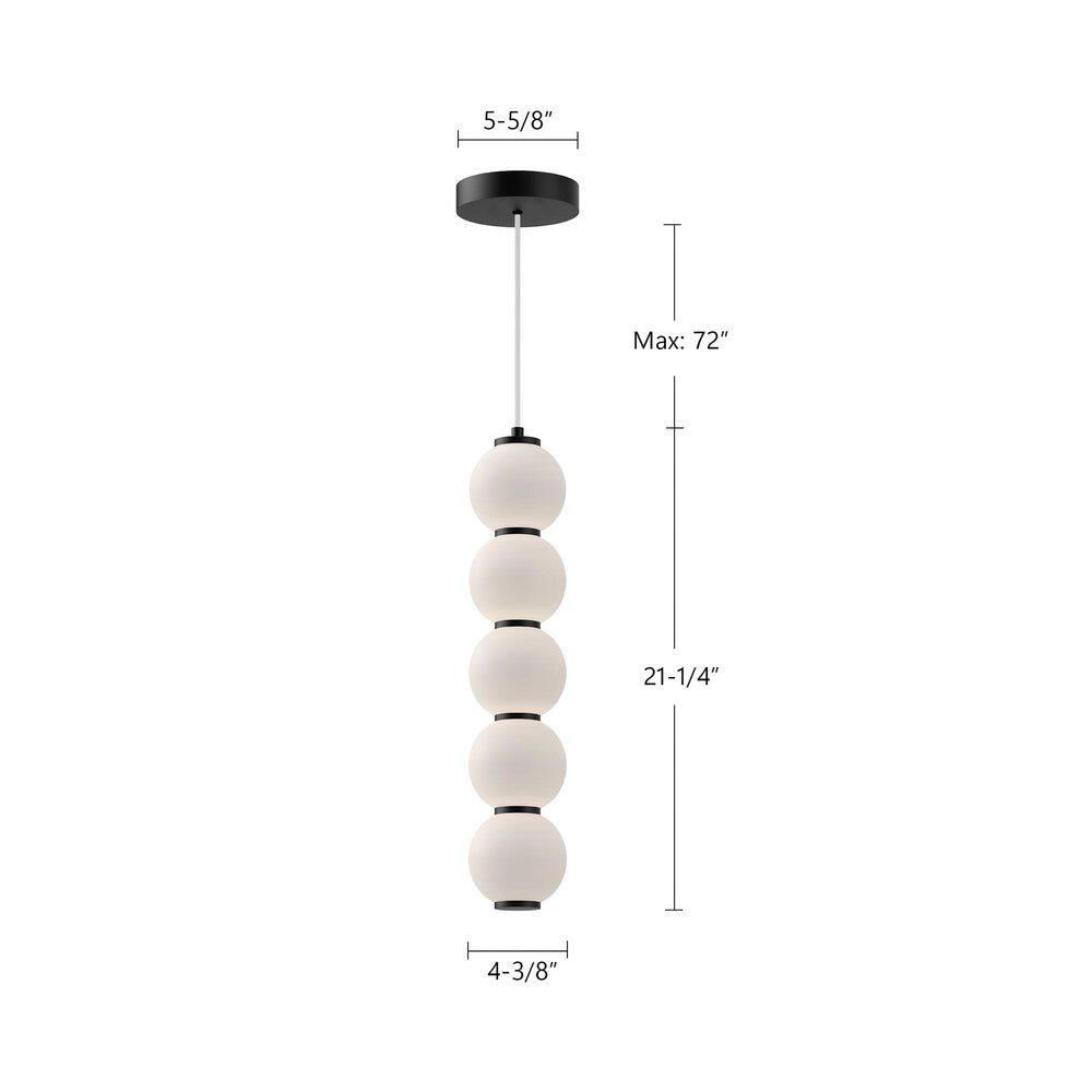 Bijou Elegance Aged Gold LED Globe Pendant Light