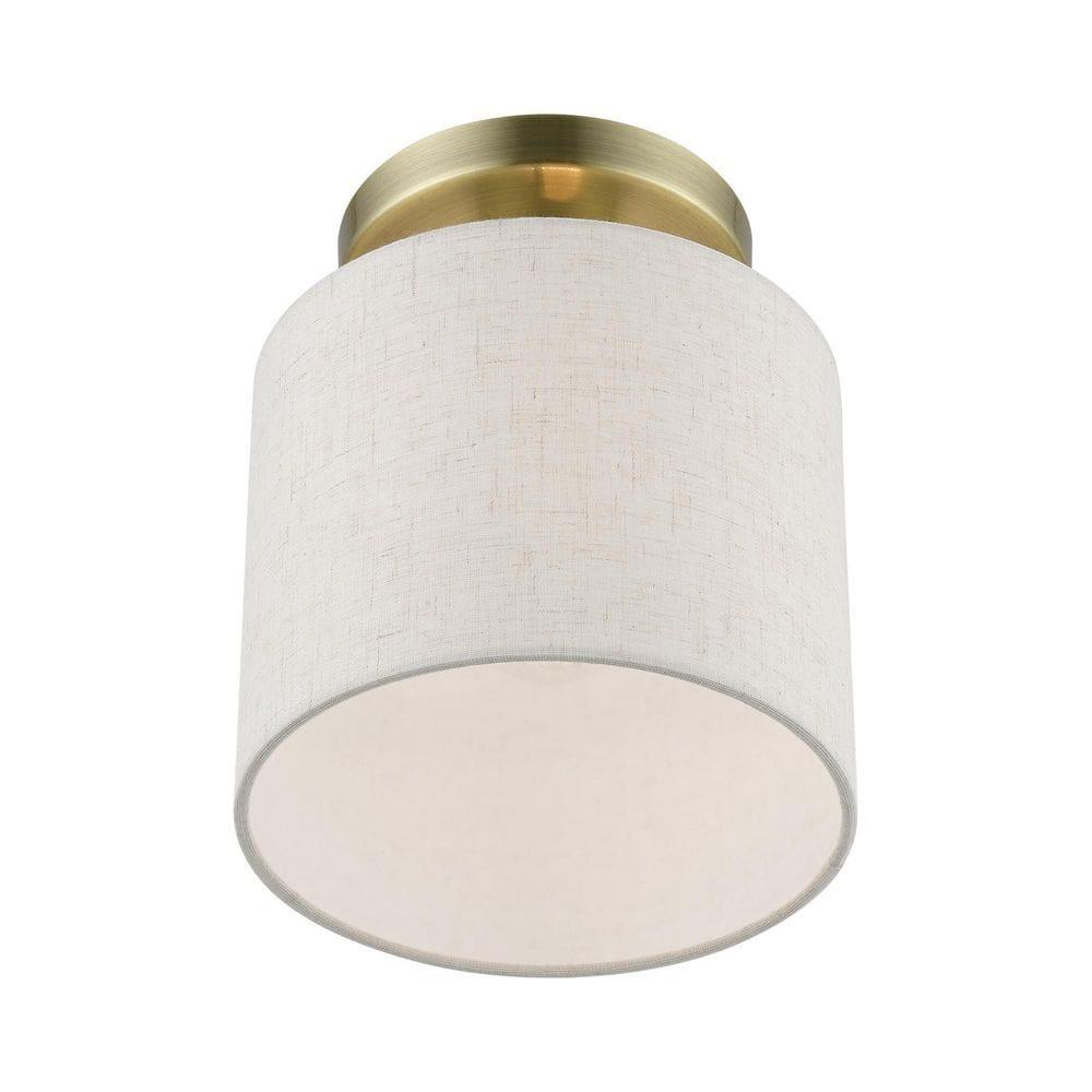 Livex Lighting Blossom 1 - Light Semi-Flush Mount in  Antique Brass
