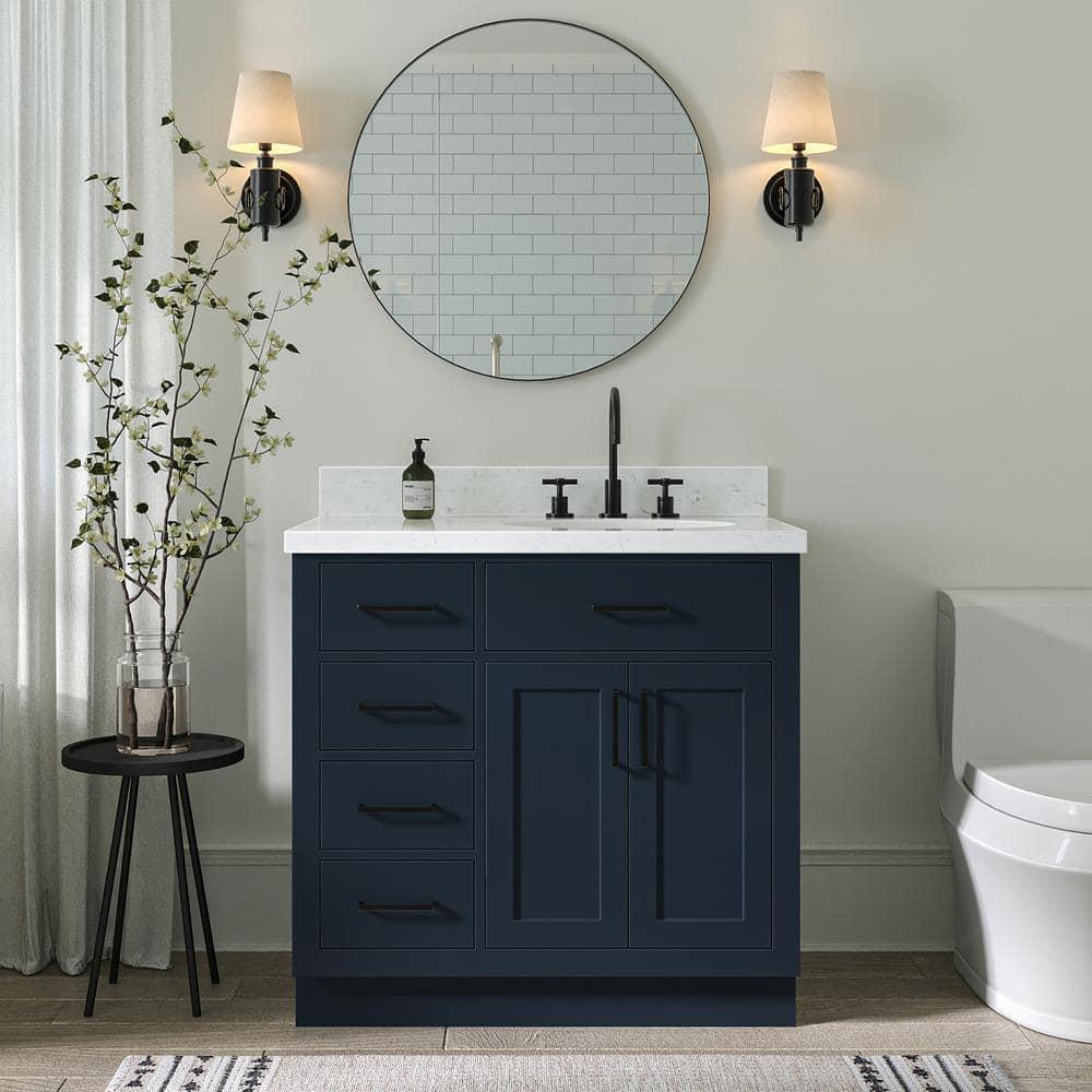 Ariel T036srcqovo Hepburn 36" Free Standing Single Basin Vanity Set - Blue