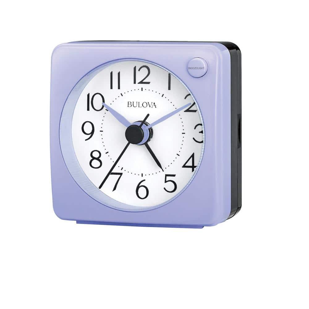 Bulova Clocks  Violet Travel Alarm Quartz Clock