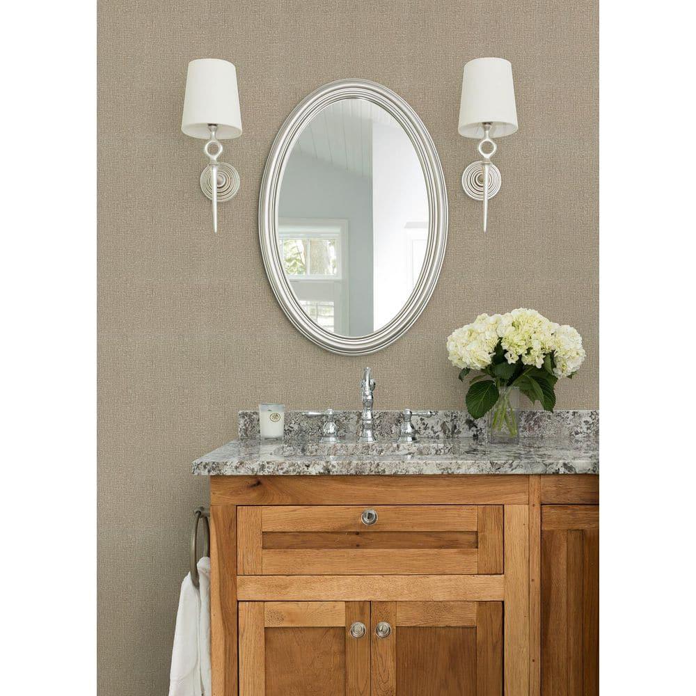 Advantage Natural Linen Light Brown Textured Wallpaper