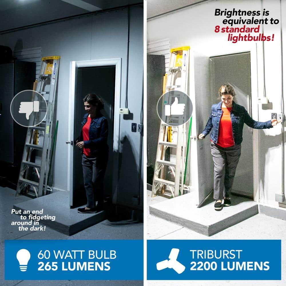 Bell + Howell Bell+Howell Triburst Multi-Directional 2000 Lumens Light, Screws Onto Any Standard Light Socket